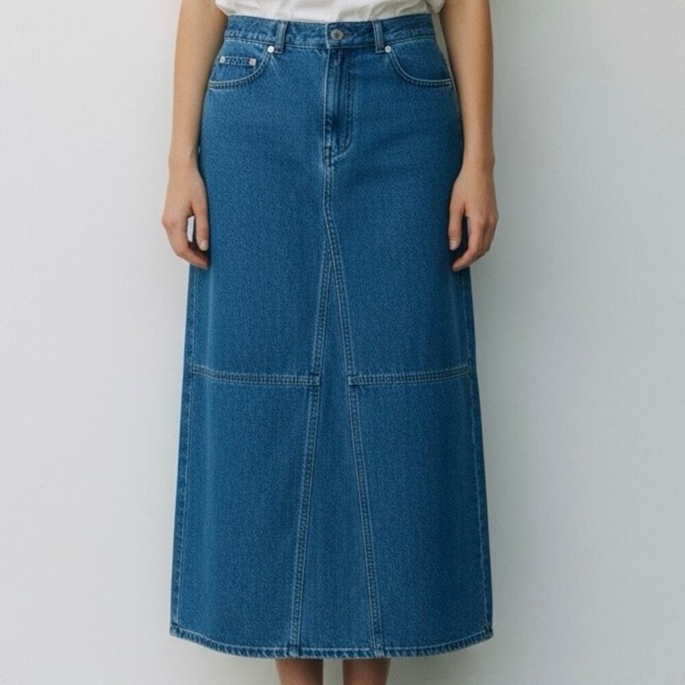 Vintage Lauren Ralph Lauren LRL denim jean skirt boho western Y2K 8P petite 8